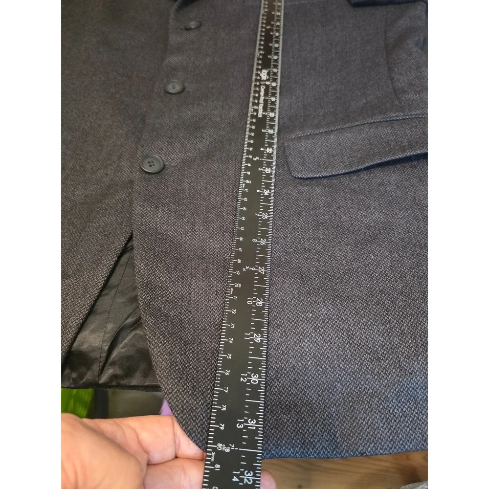 Chereskin 44R 100% Lambswool Blazer Charcoal Gray 3-Button Sport Coat Jacket Men
